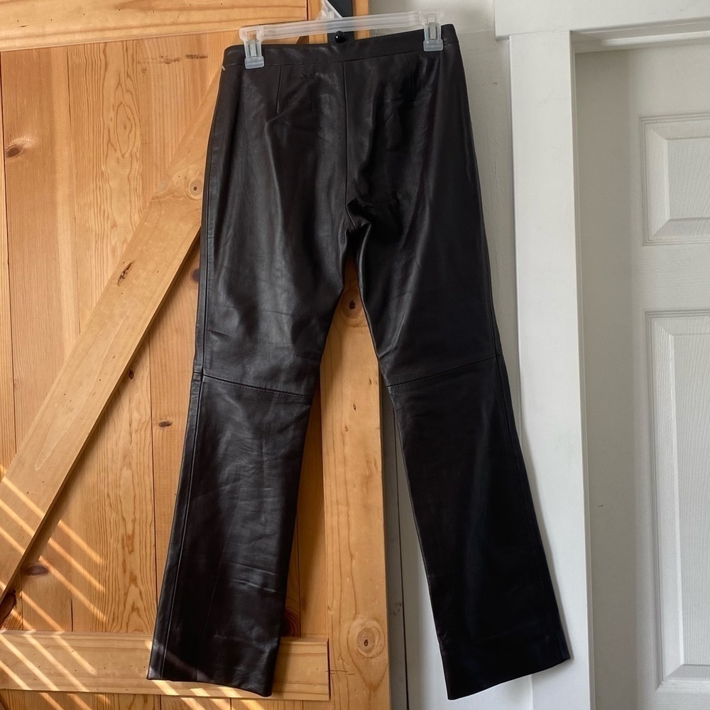 BCBGMaxAzria 100% Leather Brown Pants - Picture 4 of 8